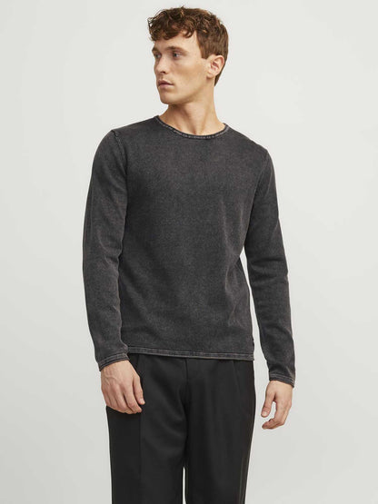 PULLOVER LEO JACK&JONES DA UOMO ANTRACITE