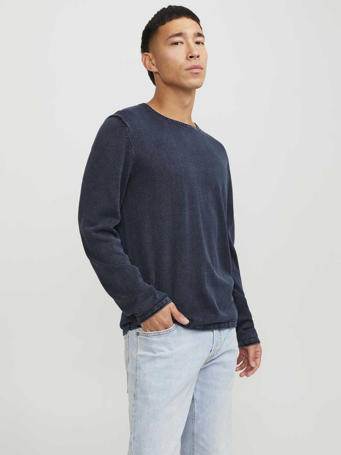 PULLOVER LEO JACK&JONES DA UOMO BLU
