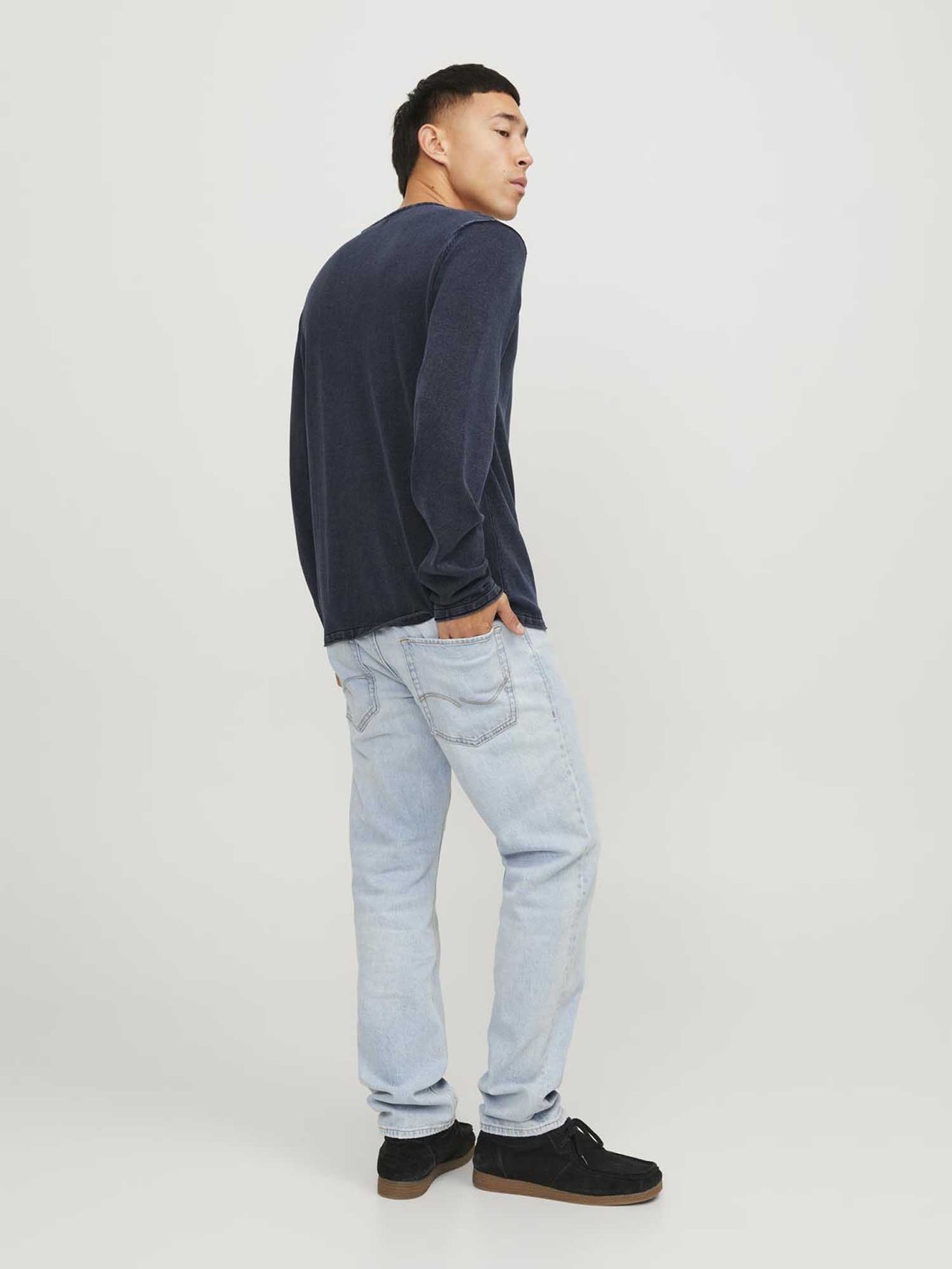 PULLOVER LEO JACK&JONES DA UOMO BLU