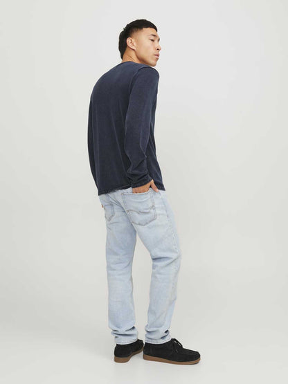 PULLOVER LEO JACK&JONES DA UOMO BLU