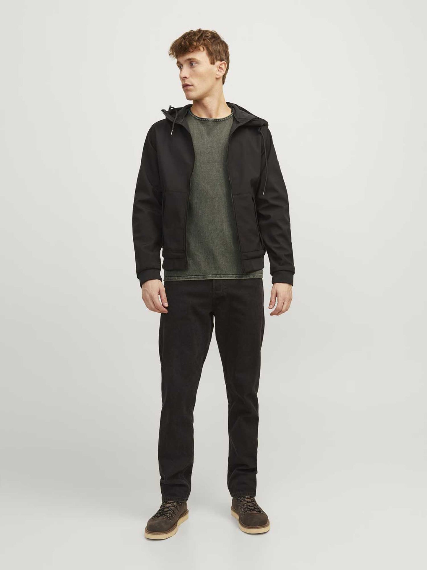 PULLOVER LEO JACK&JONES DA UOMO VERDE MILITARE