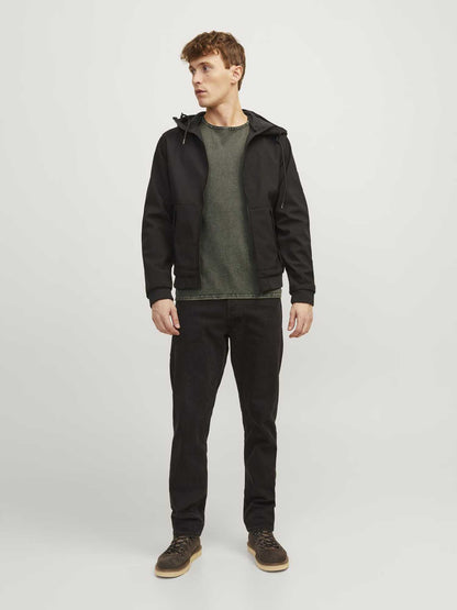 PULLOVER LEO JACK&JONES DA UOMO VERDE MILITARE