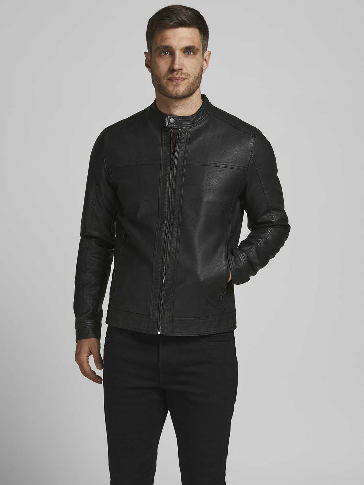 Jack&jones n. warner giubbino da uomo nero