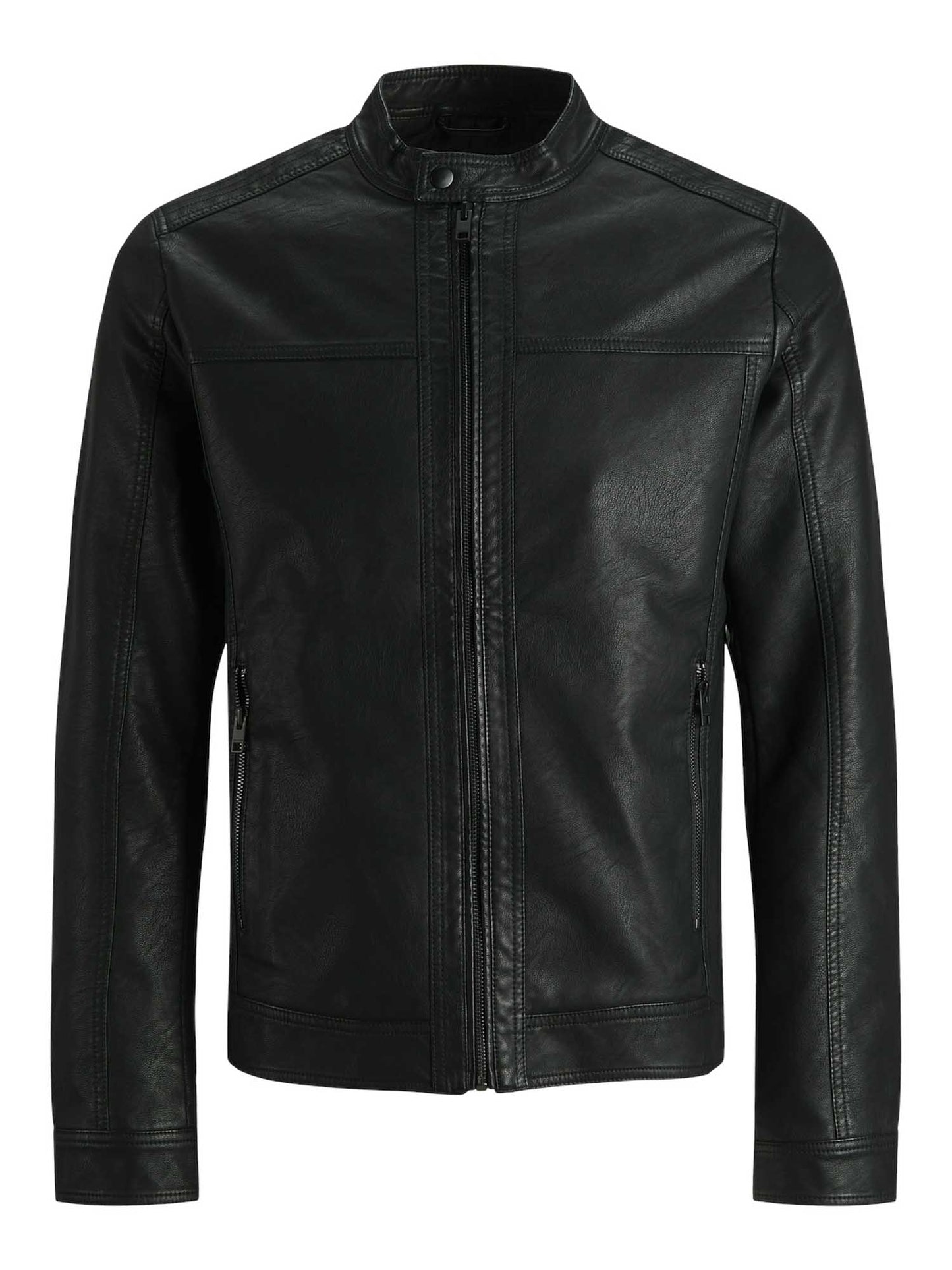 Giubbino Ewarner di Jack&Jones da uomo nero casual con zip