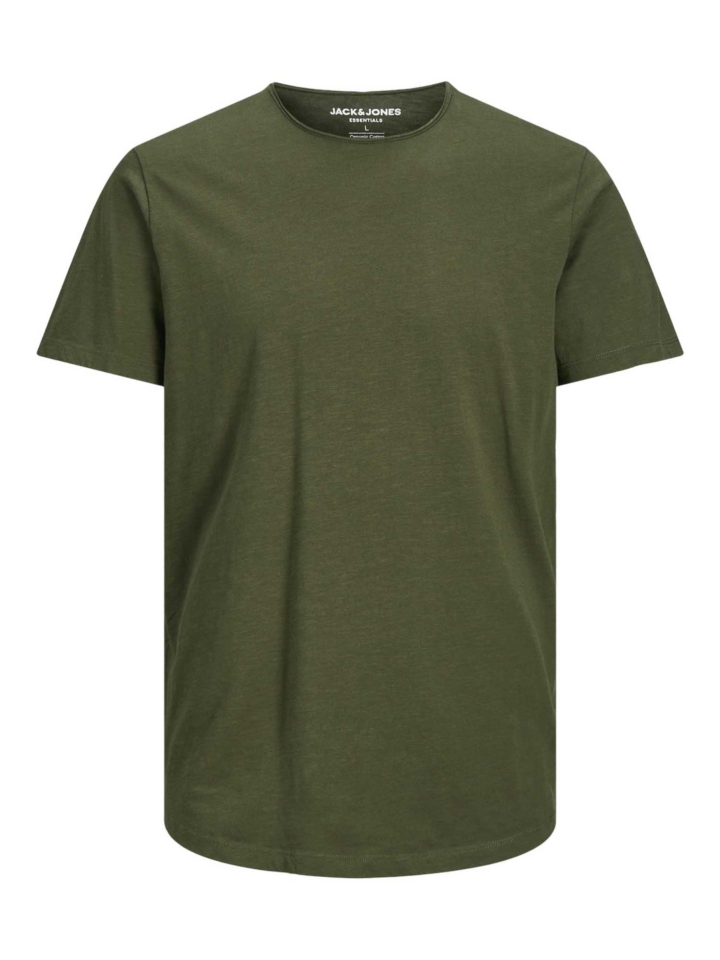 T-SHIRT JACK & JONES UOMO VERDE MILITARE