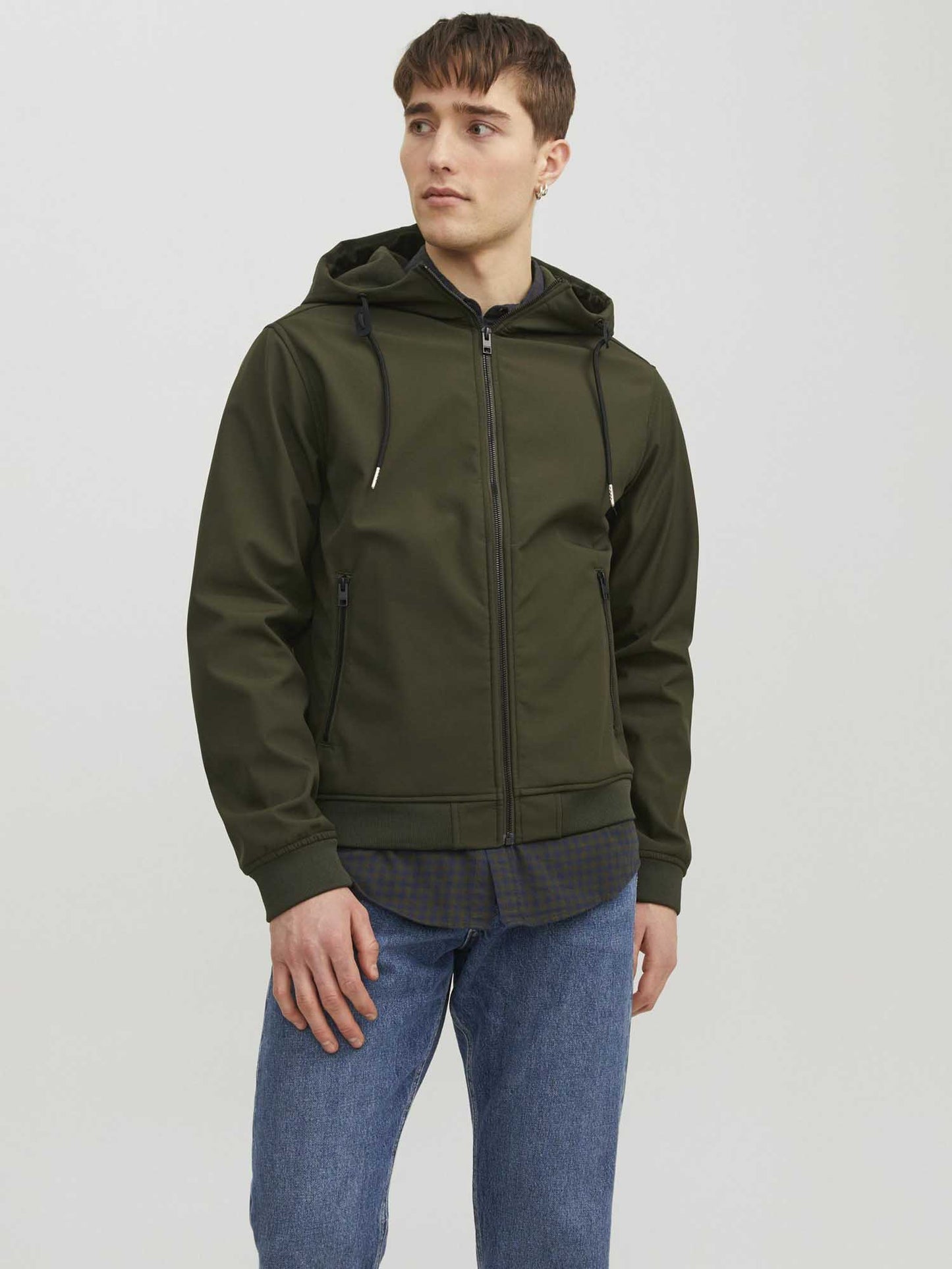 GIUBBINO SOFTSHELL JACK&JONES DA RAGAZZO VERDE