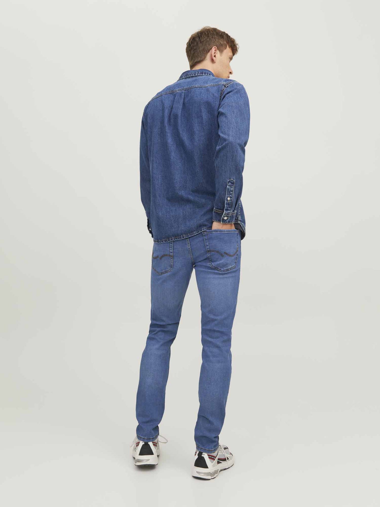 Jeans Glenn slim fit da uomo in denim blu