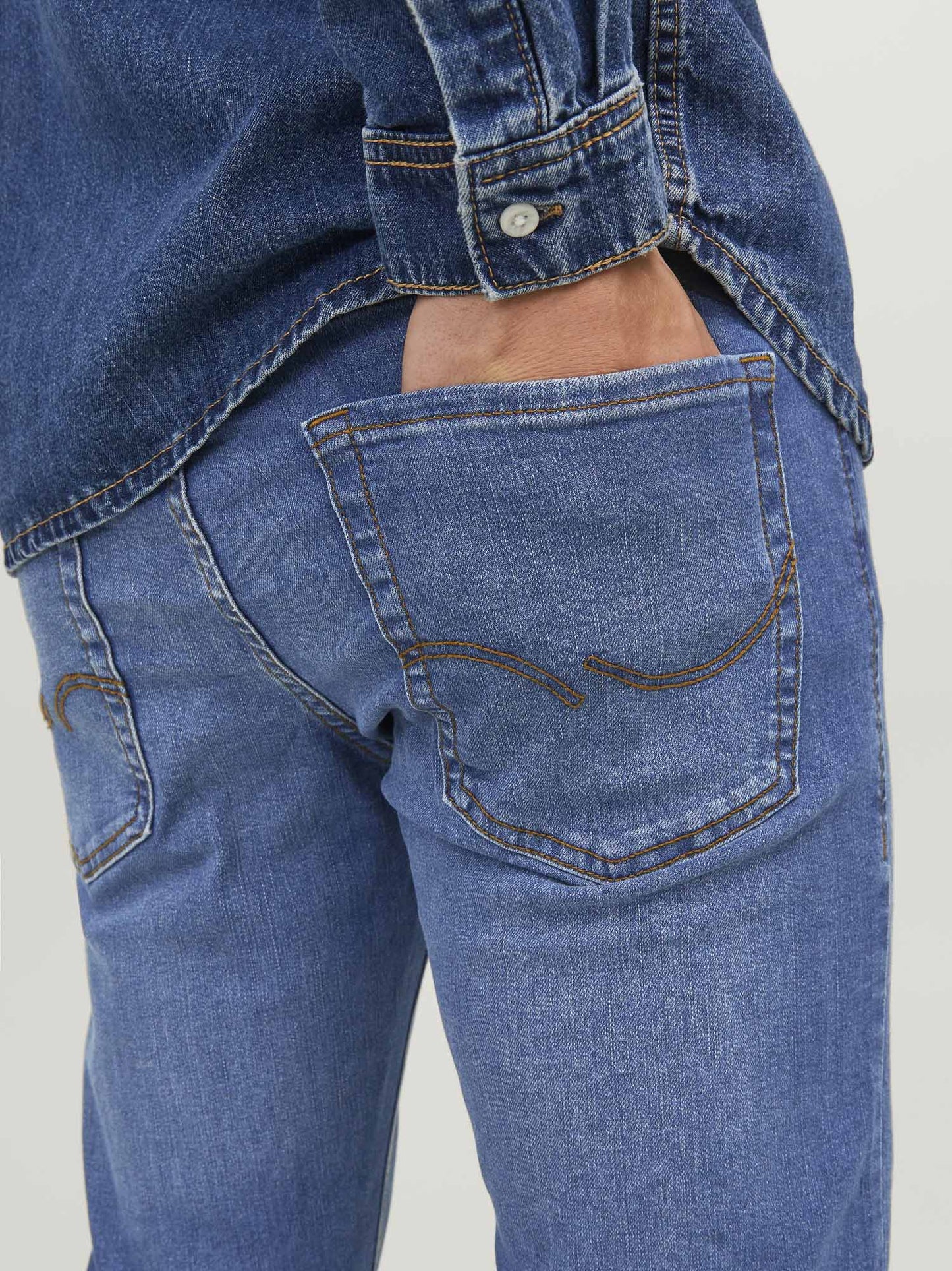 Jeans Glenn slim fit da uomo in denim blu