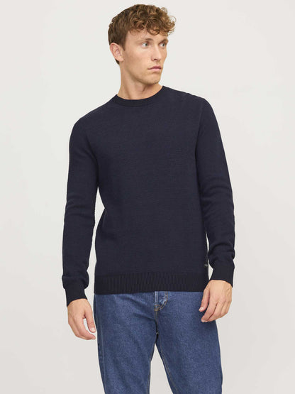 PULLOVER GLOBE JACK&JONES DA UOMO BLU