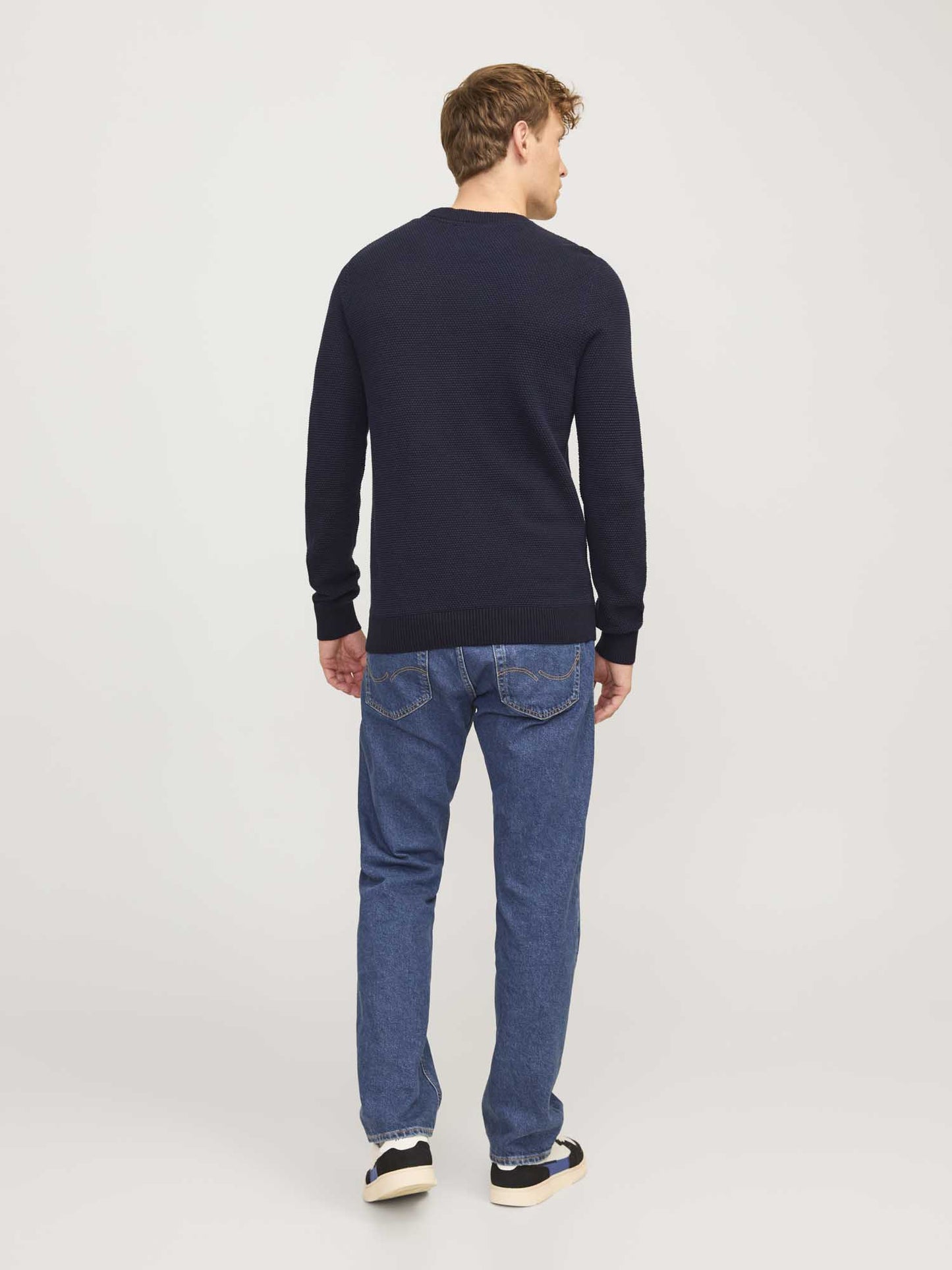PULLOVER GLOBE JACK&JONES DA UOMO BLU