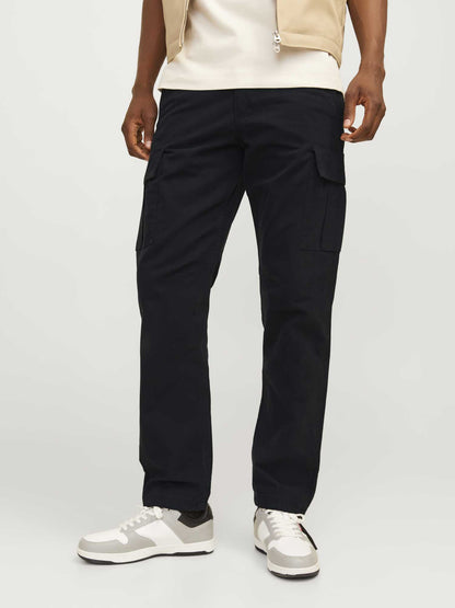 PANTALONE CARGO KANE JACK&JONES DA RAGAZZO NERO