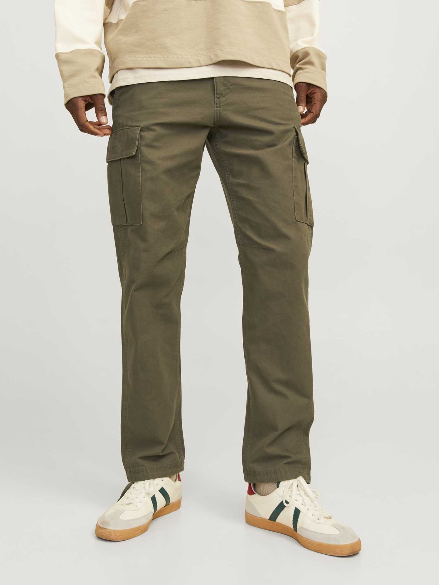 PANTALONE CARGO KANE JACK&JONES DA RAGAZZO VERDE OLIVA