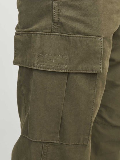 PANTALONE CARGO KANE JACK&JONES DA RAGAZZO VERDE OLIVA