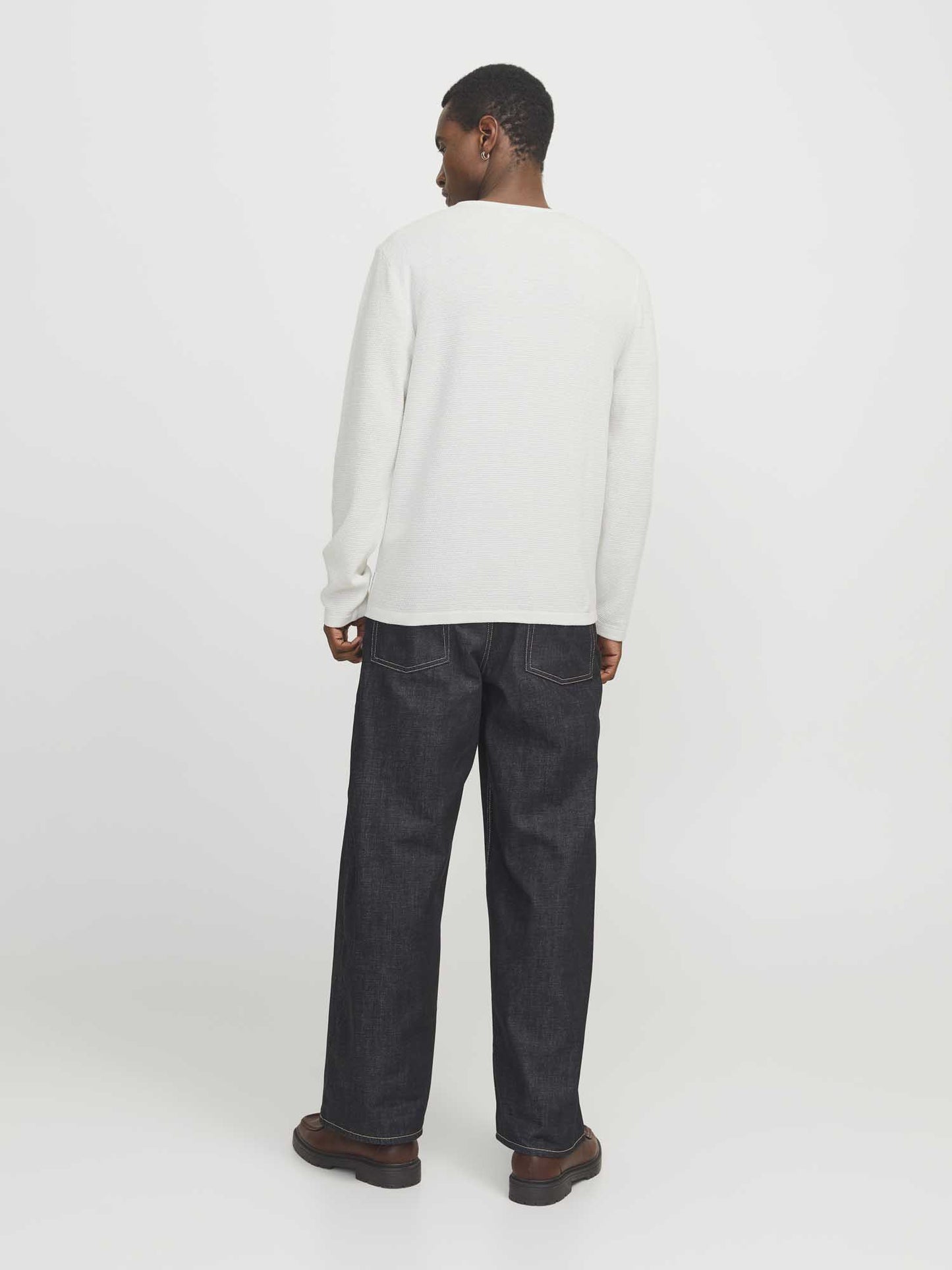 PULLOVER GEORGE JACK&JONES DA UOMO PANNA