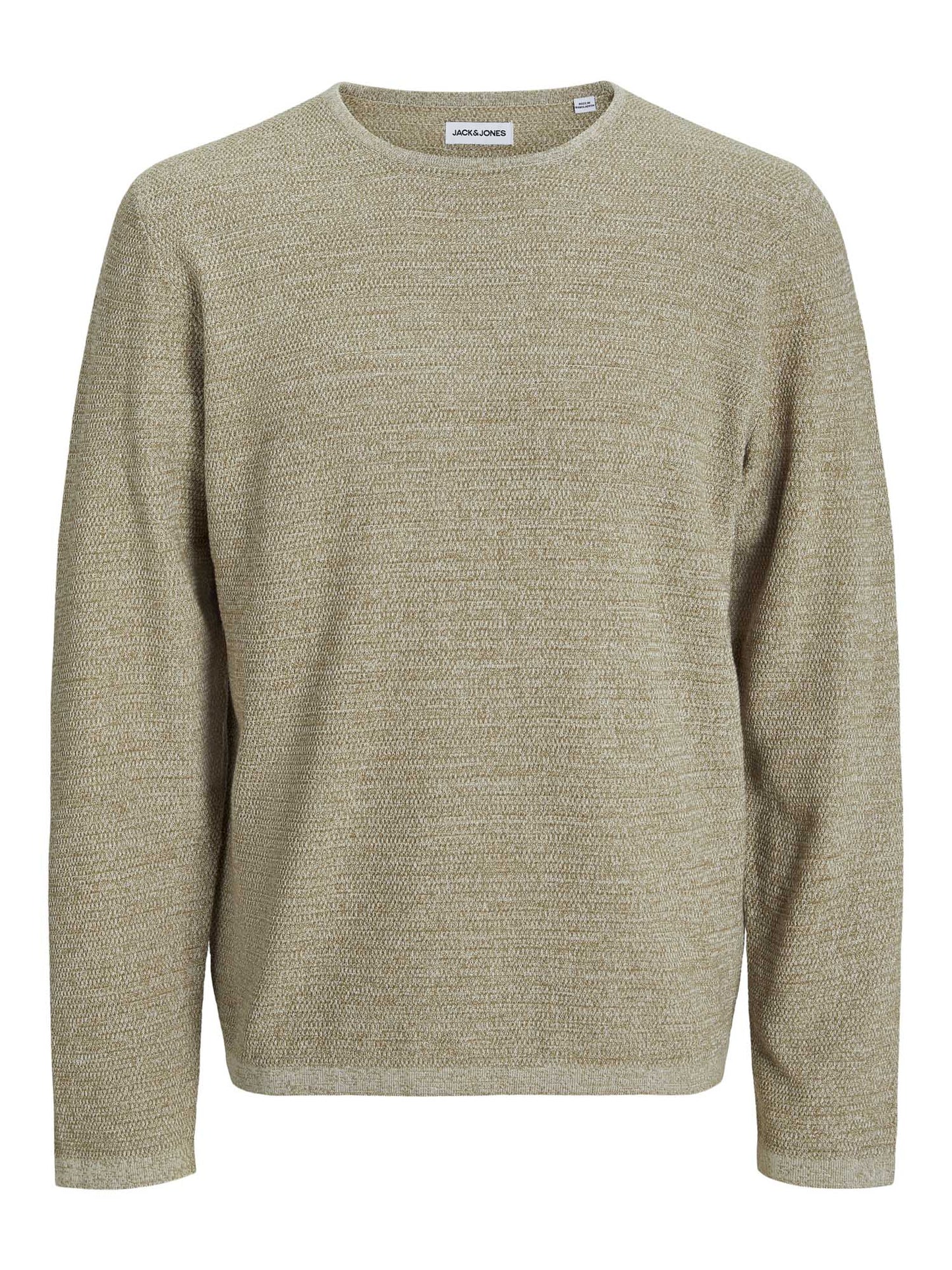 Pullover George di Jack&Jones da uomo beige con collo girocollo