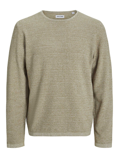 Pullover George di Jack&Jones da uomo beige con collo girocollo