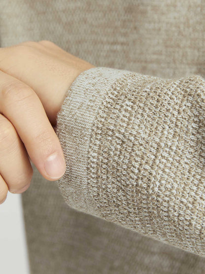 Pullover George di Jack&Jones da uomo beige con collo girocollo