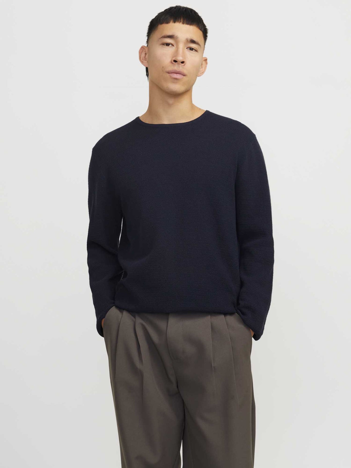 PULLOVER GEORGE JACK&JONES DA UOMO BLU