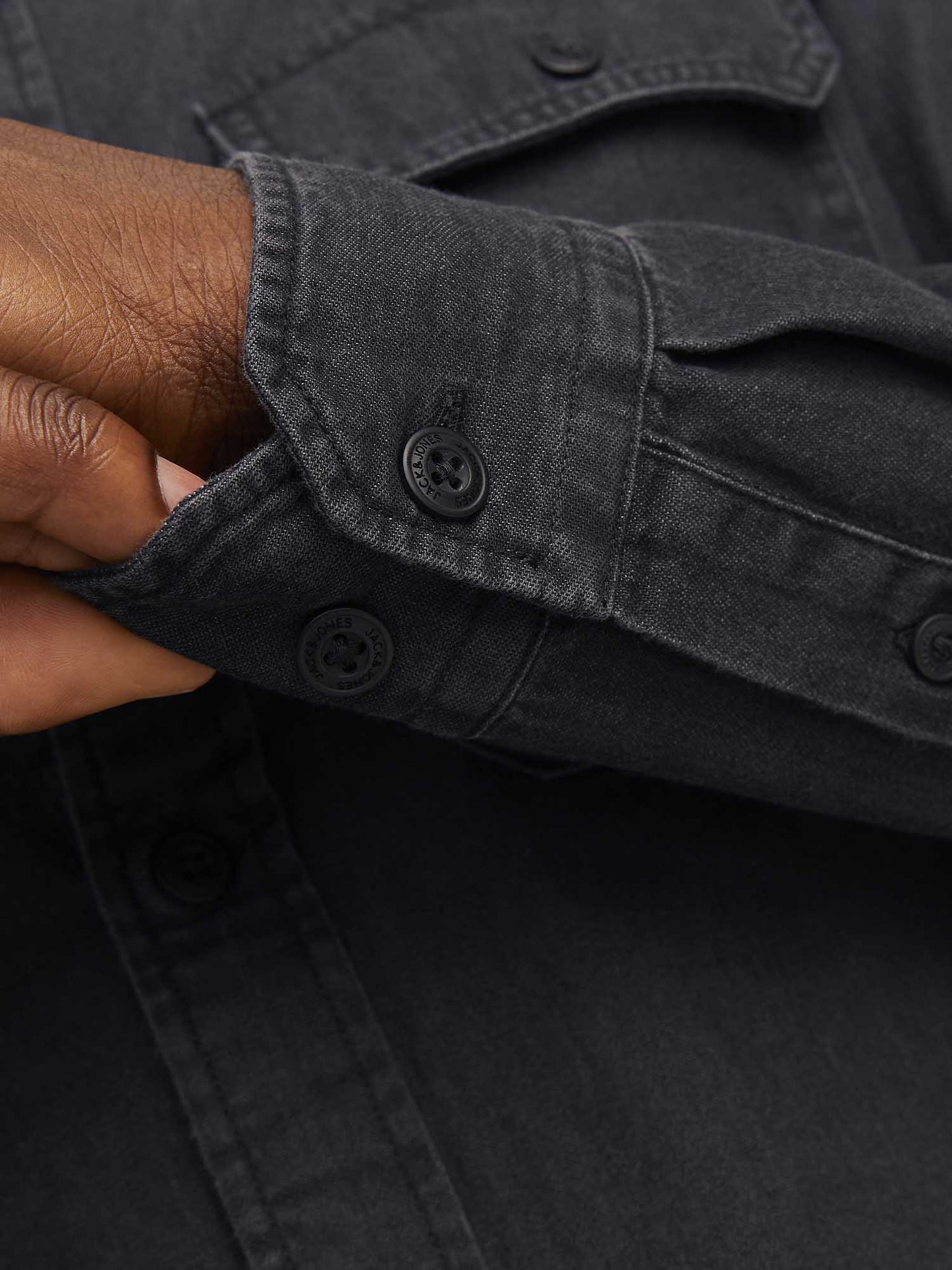 CAMICIA TRAVIS JACK&JONES DA UOMO NERO