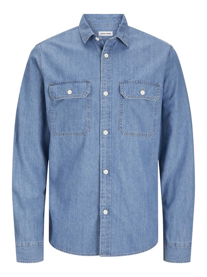 CAMICIA TRAVIS JACK&JONES DA UOMO JEANS CHIARO