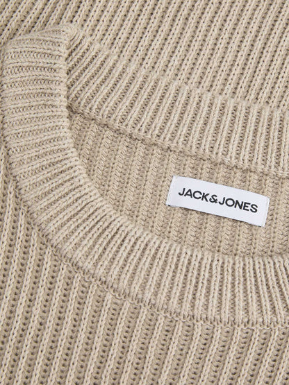 PULLOVER DOVER JACK&JONES DA UOMO PANNA