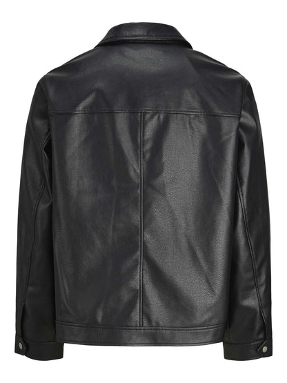 GIACCA IN ECOPELLE JACK&JONES DA RAGAZZO NERO