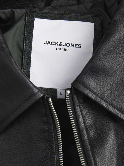 GIACCA IN ECOPELLE JACK&JONES DA RAGAZZO NERO