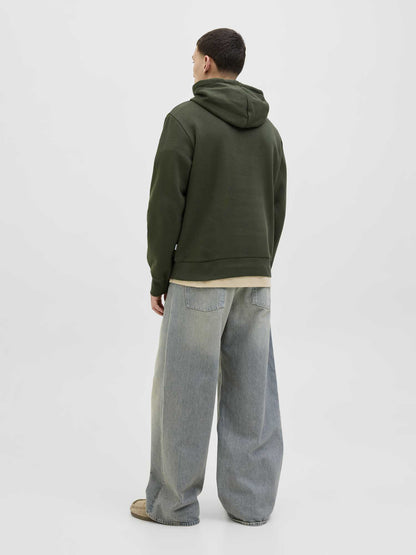 FELPA CON STAMPA LOGO JACK&JONES DA RAGAZZO VERDE