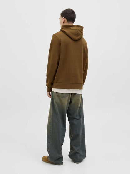 FELPA CON STAMPA LOGO JACK&JONES DA RAGAZZO MARRONE