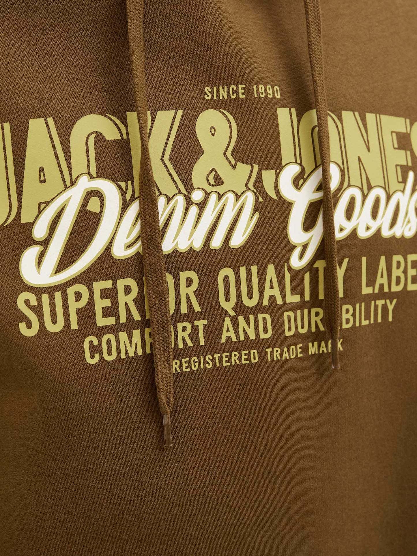 FELPA CON STAMPA LOGO JACK&JONES DA RAGAZZO MARRONE