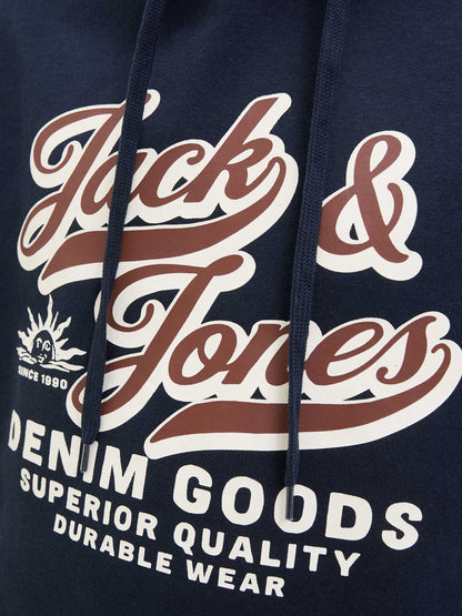 FELPA CON STAMPA LOGO JACK&JONES DA RAGAZZO BLU