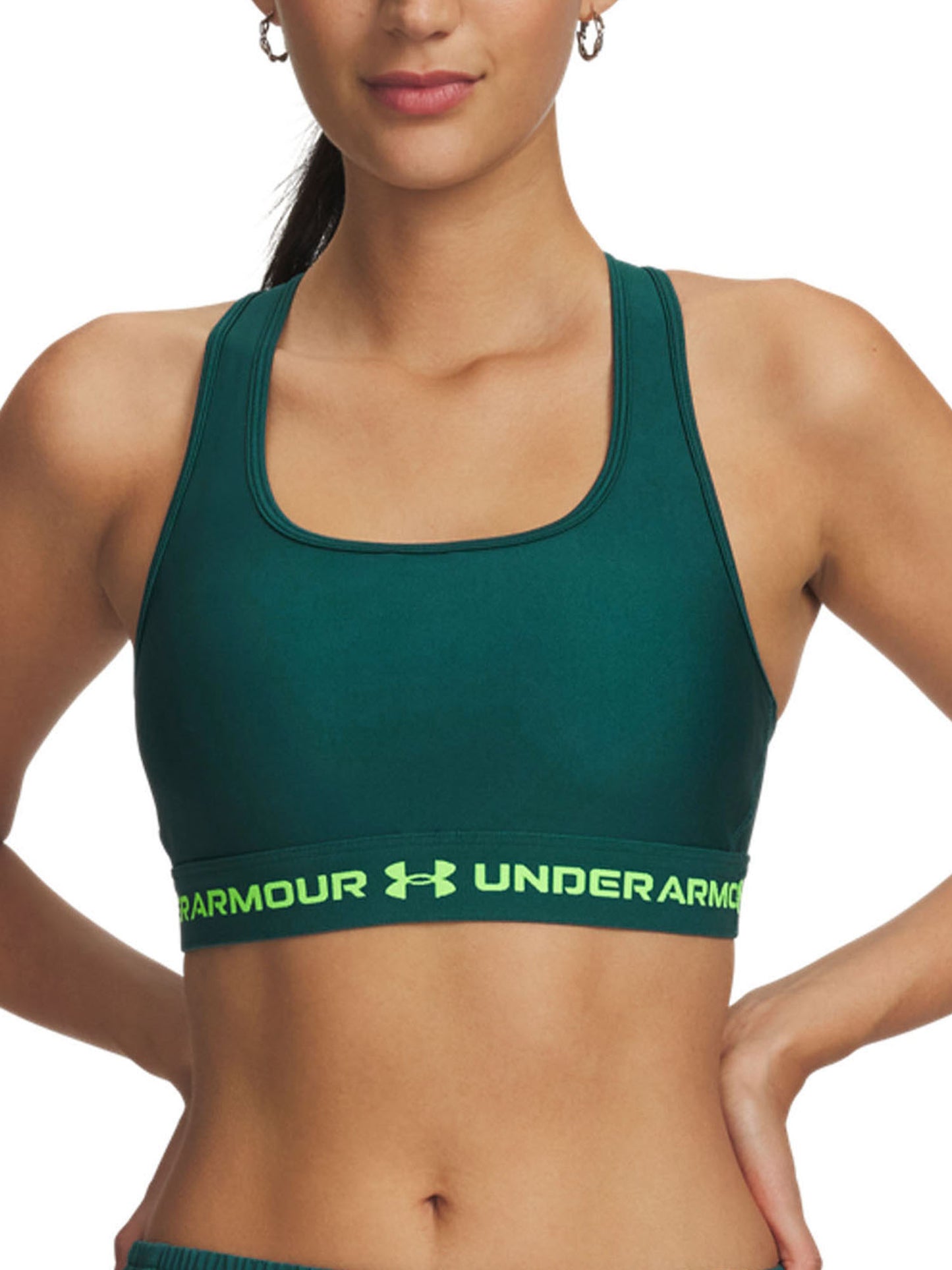 Under Armour Crossback Mid, canotta sportiva donna verde