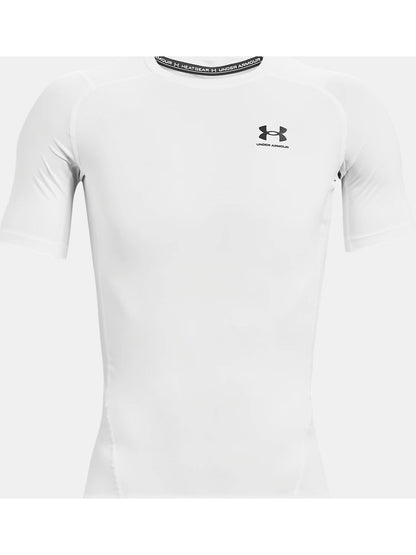 T-SHIRT ADERENTE UNDER ARMOUR DA UOMO BIANCO