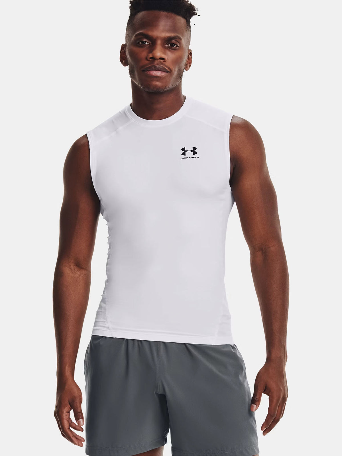 Under armour comp t-shirt mm training da uomo bianco