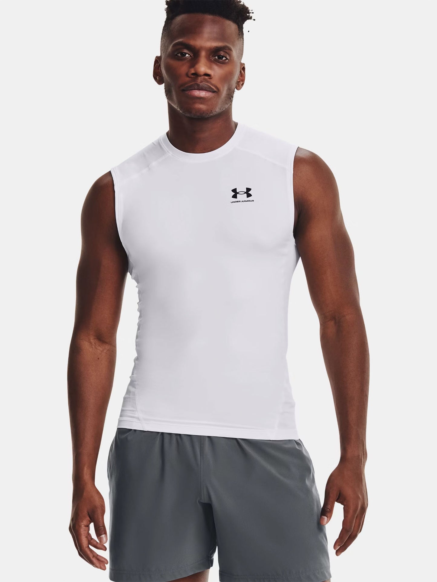CANOTTA ADERENTE UNDER ARMOUR DA UOMO BIANCO