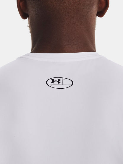 Under armour comp t-shirt mm training da uomo bianco