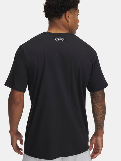 T-SHIRT CHEST STRIPE UNDER ARMOUR DA UOMO NERO