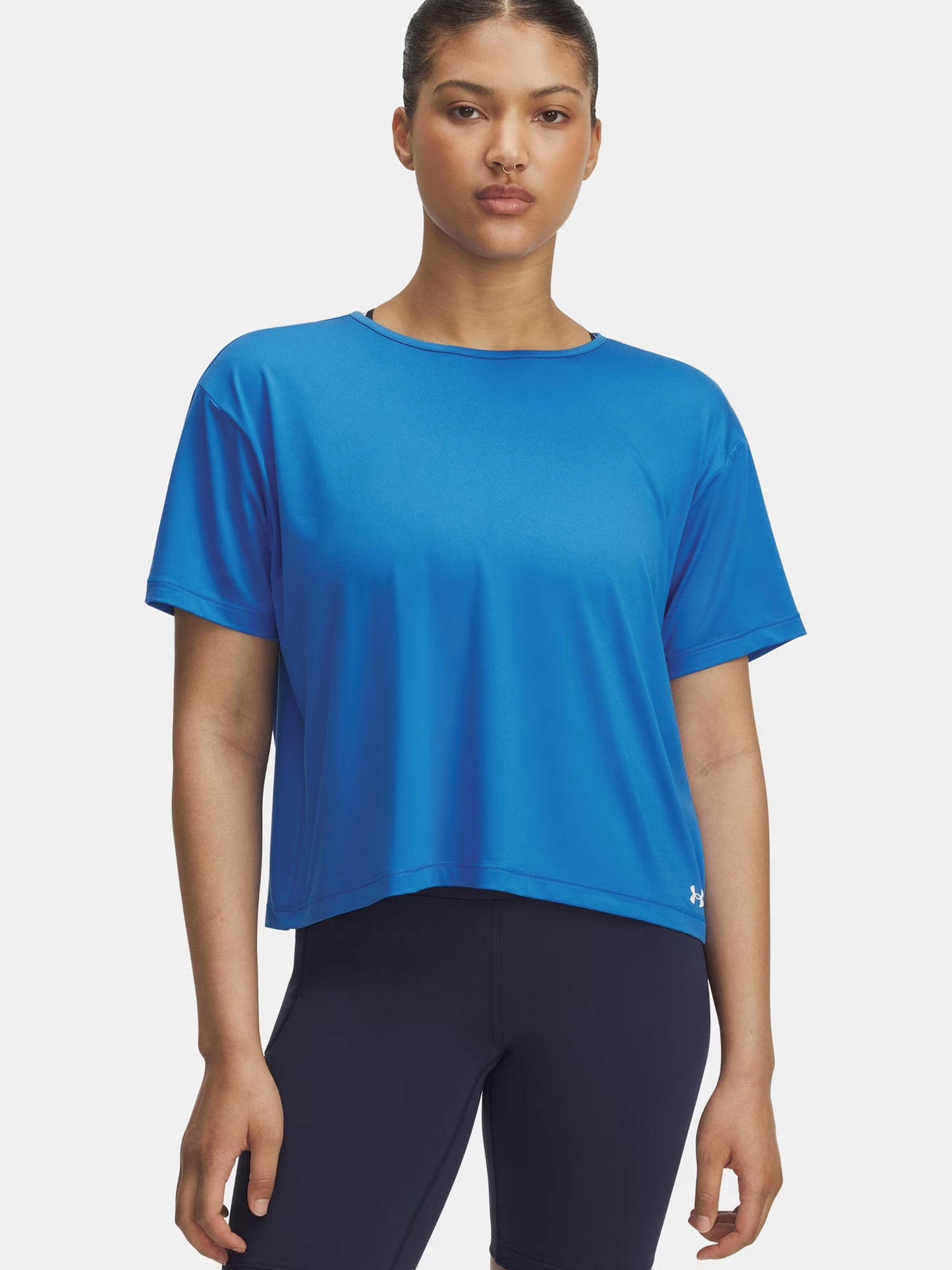 T-SHIRT MOTION CROP UNDER ARMOUR DA DONNA AZZURRO
