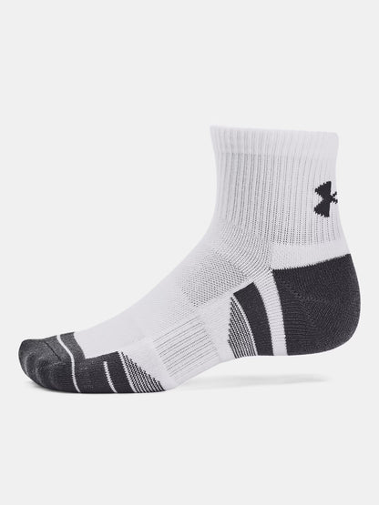 Under Armour Performance Tech, calze sportive unisex bianche triple pack