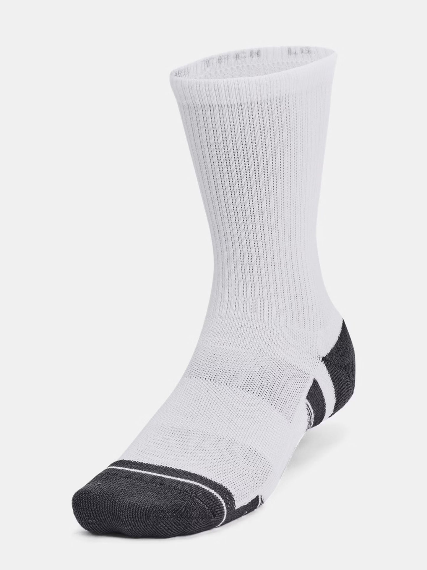 Under Armour Performance Tech, calze sportive unisex bianche in 3 pack