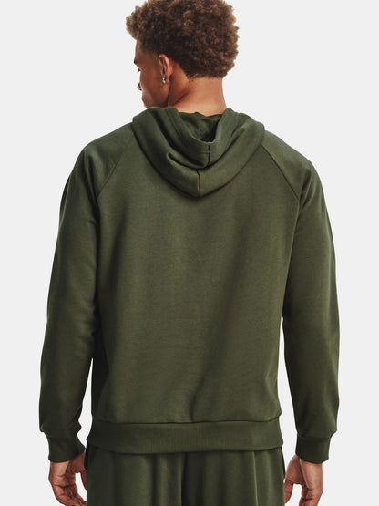 FELPA RIVAL CON CAPPUCCIO UNDER ARMOUR DA UOMO VERDE