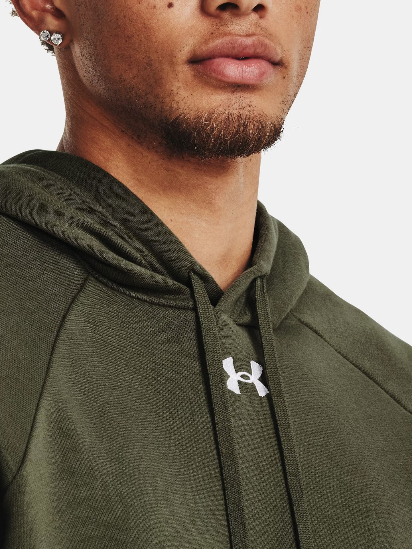 FELPA RIVAL CON CAPPUCCIO UNDER ARMOUR DA UOMO VERDE