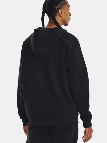 FELPA RIVAL FULL ZIP E CAPPUCCIO UNDER ARMOUR DA UOMO NERO
