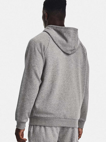 FELPA RIVAL FULL ZIP E CAPPUCCIO UNDER ARMOUR DA UOMO GRIGIO