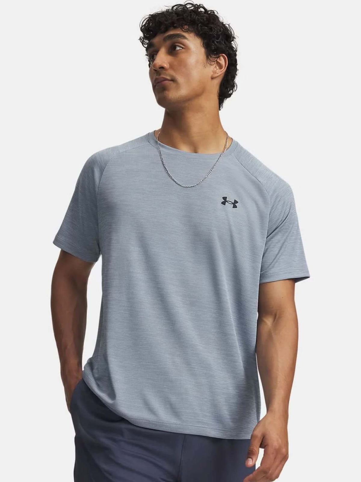 Under Armour Tech, t-shirt da uomo azzurra
