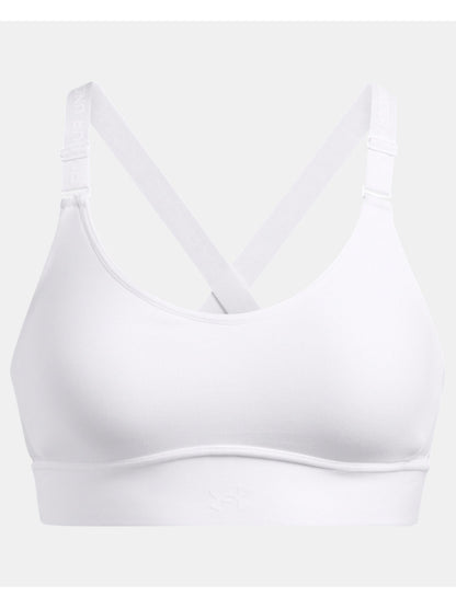 Under Armour Infinity 2.0, canotta sportiva donna bianca in poliestere