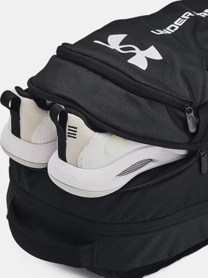Zaino Hustle 6.0 di Under Armour unisex adulto nero resistente e funzionale