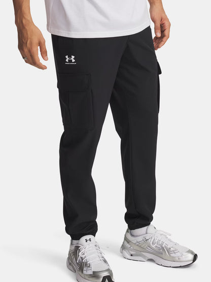 Pantaloni cargo Under Armour Vibe Woven uomo neri sportivi