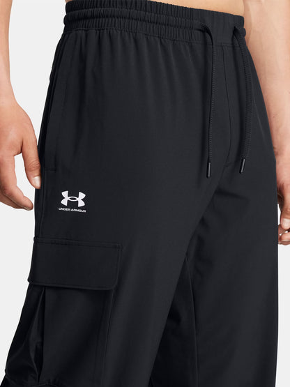 Pantaloni cargo Under Armour Vibe Woven uomo neri sportivi