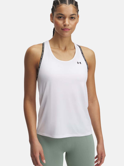 Under Armour Tech Knockout, canotta sportiva donna bianca